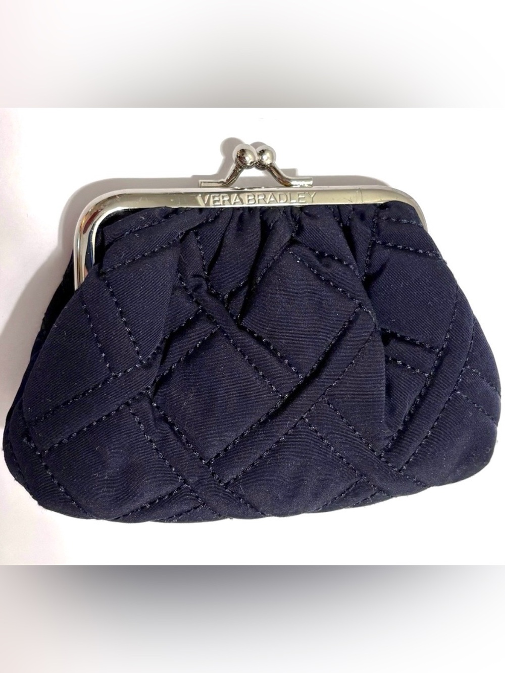 NWOT - VERA BRADLEY Kiss Lock Change Purse - navy blue